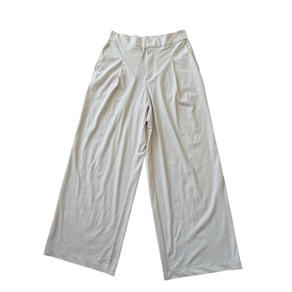 ATHLETA pants size 10; High Rise, Cream colored, wide leg, very light weight - Picture 1 of 11